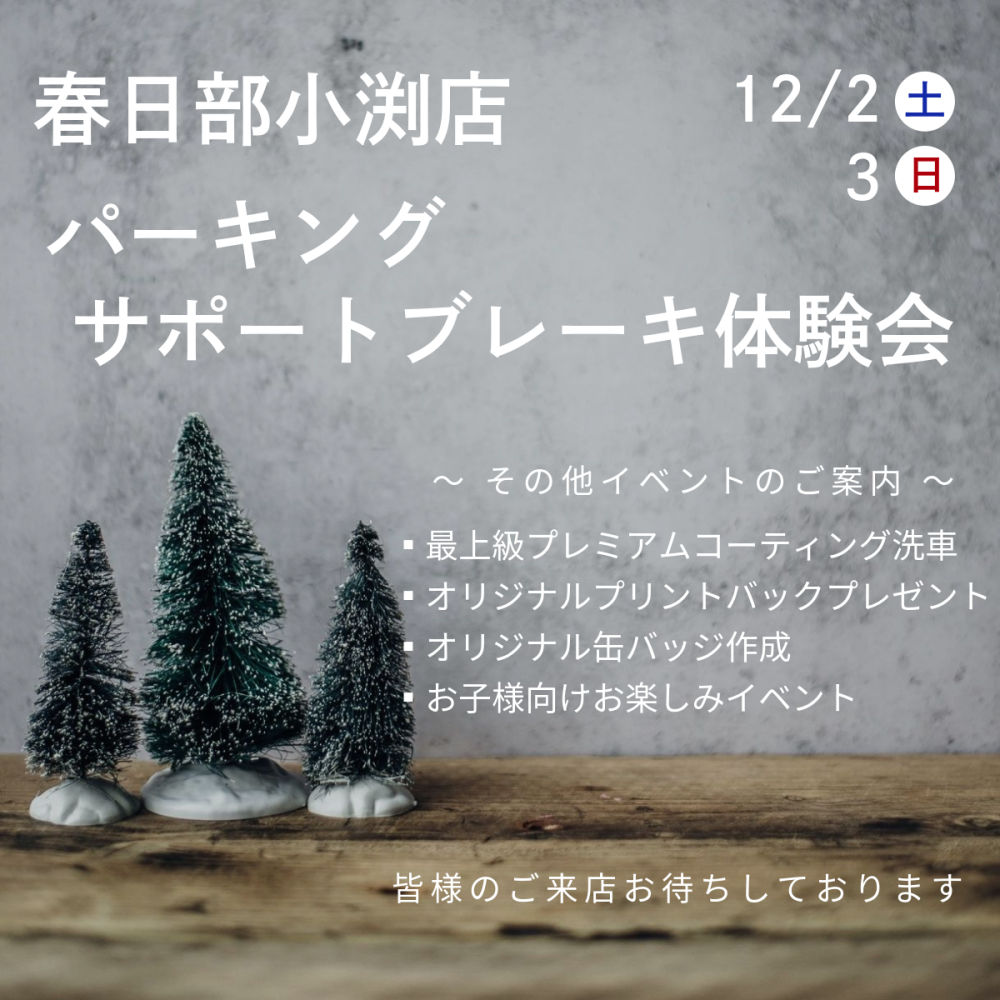 『パーキングサポートブレーキ体験会』開催のご案内